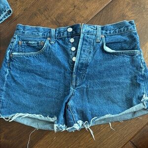 Agolde Parker Long denim shorts